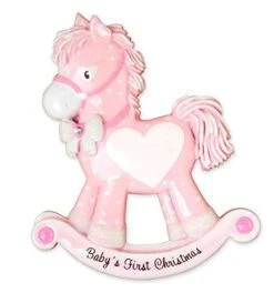 2023 Personalized Ornament Baby's First Christmas Baby Girl Rocking Horse Christmas Tree Ornament Laser Engrave Customized Decoration Baby Ornaments-Free Personalization 10 2023 Personalized Ornament Baby's First Christmas Baby Girl Rocking Horse Christmas Tree Ornament Laser Engrave Customized Decoration Baby Ornaments-Free Personalization -Department 56 Shop 41jMh1sq6HL