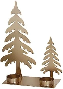 Christmas Tree Tealight Candle Holder Decorative Candlestick Holder For Christmas,Table,Weeding,Party,Fits 1.57 Inch Thick Candles Gold Candle Holder For Home Décor -Department 56 Shop 41jPsk6IkKL. AC