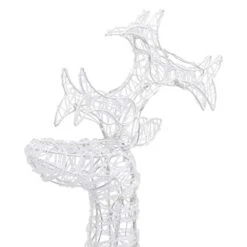 YAFF Reindeer Christmas Decorations 3 Pcs 23.6"x6.3"x39.4" Acrylic(Cold White) -Department 56 Shop 41jdRMzdrjL