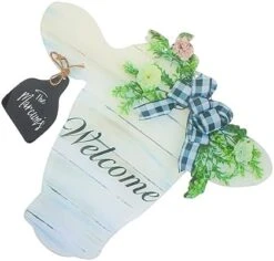 NOLITOY 3 Pcs Listing Front Door Decor Photo Garland Wooden Clothes Hanger Household Door Plate Rustic Welcome Sign Christmas Door Sign Acrylic Grey Reusable Doorplate Party Door Plate -Department 56 Shop 41l3qjtgfJL. AC