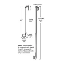 Haute Decor Adapt Adjustable Length Over The Door Wreath Hanger Hook - 2PACK - Strong, Holds Up To 20 Lbs. (Matte Black) -Department 56 Shop 41lfjvWXCnL
