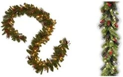 National Tree Company Pre-Lit Artificial Christmas Garland, Green, Crestwood Spruce, White Lights, Decorated With Pine Cones, Berry Clusters, Plug In, Christmas Collection, 9 Feet 9 National Tree Company Pre-Lit Artificial Christmas Garland, Green, Crestwood Spruce, White Lights, Decorated With Pine Cones, Berry Clusters, Plug In, Christmas Collection, 9 Feet -Department 56 Shop 41lnbx8W1L. AC