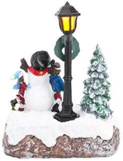 Christmas Concepts® 5"/ 13cm LED Light Up Christmas Scene (Snowman And Children) -Department 56 Shop 41m5ApG4WGL