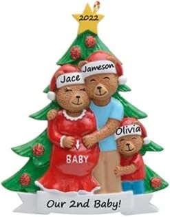 MAXORA Pregnant Bear Couple Family Of 2 Christmas Tree Ornament - Personalized Expecting Christmas Ornament 2022 - We're Expecting Bear Family Ornament - Unique Keepsake Gifts For Expecting Parents 10 MAXORA Pregnant Bear Couple Family Of 2 Christmas Tree Ornament - Personalized Expecting Christmas Ornament 2022 - We're Expecting Bear Family Ornament - Unique Keepsake Gifts For Expecting Parents -Department 56 Shop 41m67pc S4L. AC