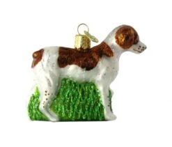 Old World Christmas Ornaments Brittany Spaniel Glass Blown Ornaments For Christmas Tree -Department 56 Shop 41m6HK1aJaL