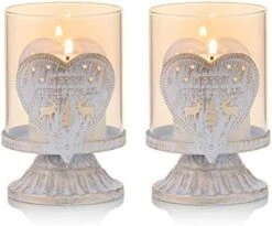 Sziqiqi Vintage Antique Pillar Candle Holders Set Of 2, Small Distressed Hurricane Candlestick Candle Holders Prefer Centerpieces For Christmas Table Mantle Fireplace Decoration 15 Sziqiqi Vintage Antique Pillar Candle Holders Set Of 2, Small Distressed Hurricane Candlestick Candle Holders Prefer Centerpieces For Christmas Table Mantle Fireplace Decoration -Department 56 Shop 41mInqYmcOL. AC