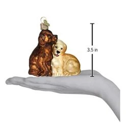Old World Christmas Ornaments: Dog And Pet Accessories Glass Blown Ornaments For Christmas Tree, Puppy Love -Department 56 Shop 41mX2jLQy9L