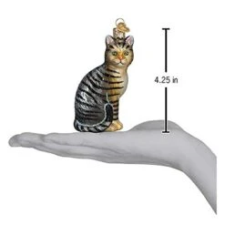 Old World Christmas Ornaments Tabby Cat Glass Blown Ornaments For Christmas Tree -Department 56 Shop 41mgmIPa9nL