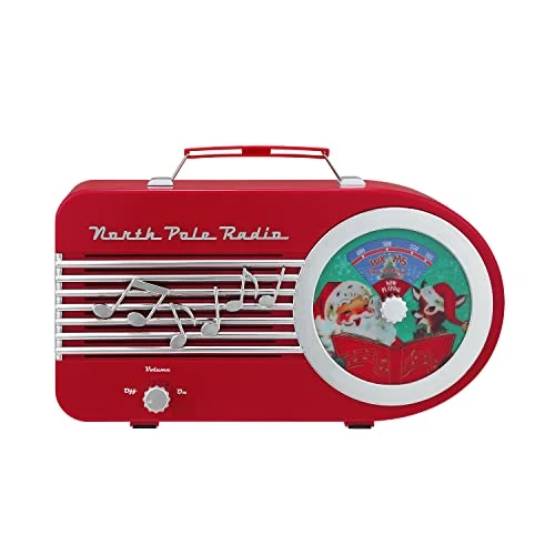 Mr. Christmas Vintage North Pole Radio Holiday Jukebox Christmas Decoration Music Box, 10.5 Inches, Red 1 Mr. Christmas Vintage North Pole Radio Holiday Jukebox Christmas Decoration Music Box, 10.5 Inches, Red