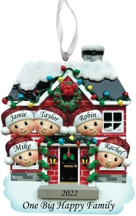2023 Personalized Ornament House Of Family Of 4 Christmas Tree Ornament Artisanal Customized Decoration Family Ornament - Free Personalization 6 2023 Personalized Ornament House Of Family Of 4 Christmas Tree Ornament Artisanal Customized Decoration Family Ornament - Free Personalization - Image 6