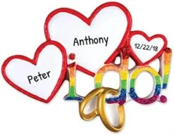 Personalized All Love Is Equal Ornament - Gay Pride Christmas Ornaments, LGBT Ornament, LGBTQ Christmas Ornaments, Rainbow Christmas Ornaments, Lesbian Christmas Ornaments - Free Customization -Department 56 Shop 41mu55ldkL. AC