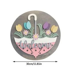 Antique Wall Sconce Shelf Welcome Decor Round Door Hanger Sign Front Door Decoration Family Plaque Heads (Grey, One Size) -Department 56 Shop 41mu7qiP6mL