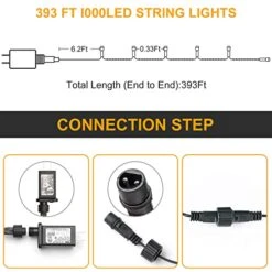Haili 1000 Led Christmas Lights, Plug In 8 Lighting Modes Waterproof, Outdoor Christmas Lights For Tree Yard Party Indoor Outside Decorations (393FT, Warm White) -Department 56 Shop 41n2hGvqWdL