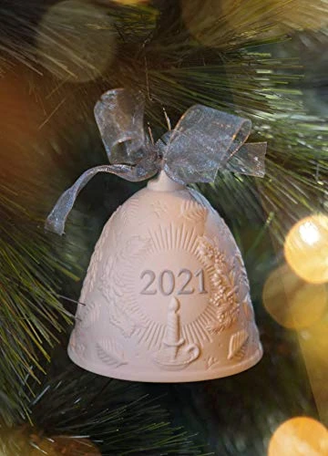 LLADRÓ 2021 Christmas Bell. Blue. Porcelain Christmas Bell. 2 LLADRÓ 2021 Christmas Bell. Blue. Porcelain Christmas Bell. - Image 2