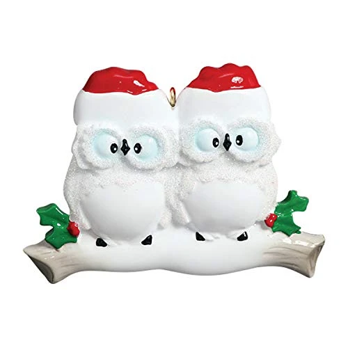 Personalized Christmas Ornaments For Couples - Couples Ornament 2022 - White Owl Couple Ornaments For Christmas Tree Family Of 2 Christmas Ornaments For Couples - Free Customization 3 Personalized Christmas Ornaments For Couples - Couples Ornament 2022 - White Owl Couple Ornaments For Christmas Tree Family Of 2 Christmas Ornaments For Couples - Free Customization - Image 3