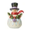 Enesco Jim Shore Heartwood Creek Snowman With Holly Garland Making Merry Pint-Sized Figurine, 5 Inch, Multicolor -Department 56 Shop 41nGWElVHJL