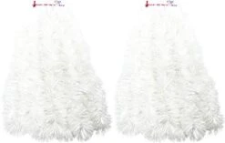 2 Packs White Super Duper Thick Tinsel Garland 50 Ft Total (Two Strands Each 25 Ft Long) (White, 50 Ft. (Two 25 Ft Tinsels) 2 Bags