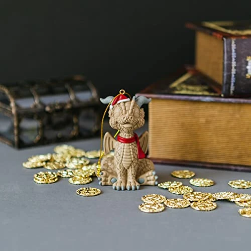 Baby Beige Dragon Christmas Tree Ornament Holiday Collectible Santa Figurine … 2 Baby Beige Dragon Christmas Tree Ornament Holiday Collectible Santa Figurine … - Image 2