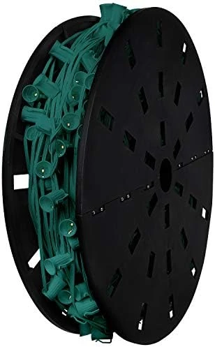Brightown Commercial 500 FT C9/E17 Christmas Light Sockets Set Spool, UL Listed C9 Sockets Patio String Lights C9 Strands - 12 Spacing Green Wire 8 Brightown Commercial 500 FT C9/E17 Christmas Light Sockets Set Spool, UL Listed C9 Sockets Patio String Lights C9 Strands - 12 Spacing Green Wire - Image 8