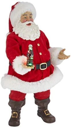 Kurt Adler 10.5-Inch Coca-Cola® Santa With LED Bottle Table Piece -Department 56 Shop 41pDA0N4iIL