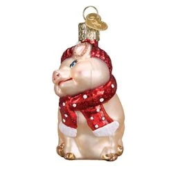 Old World Christmas Ornaments: Snowy Pig Glass Blown Ornaments For Christmas Tree (12419) -Department 56 Shop 41pIwTVx3BL