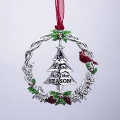 BOGDAN Christmas Tree Ornament Metal Silver Hanging Rotatable Design Charm Holiday Decorative Pendant Gift Keepsake -Department 56 Shop 41pUMiErBhL