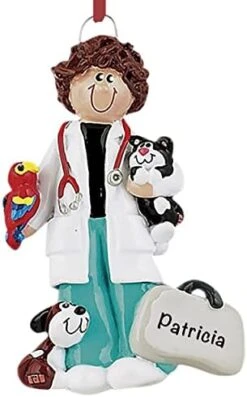 Personalized Veterinarian Ornament 2022 – Polyresin Guy Vet Ornament – Veterinarian Gifts For Men – Future Veterinarian Gifts – Unique Medical Ornaments, Vet Tech Ornament – Vet Christmas Ornament -Department 56 Shop 41pcyrtWeFL. AC