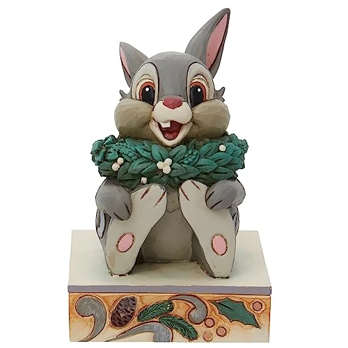 Enesco Jim Shore Disney Traditions Bambi Thumper Christmas Holly Figurine, 3.86 Inch, Multicolor 1 Enesco Jim Shore Disney Traditions Bambi Thumper Christmas Holly Figurine, 3.86 Inch, Multicolor