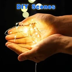 20 Packs Fairy String Lights,Waterproof Battery Operated Fairy Lights,6.6FT 20 LEDs Christmas Starry Firefly Lights,Lights For Wedding Party Indoor Outdoor Decoration(Warm White) -Department 56 Shop 41ppc56zvBL