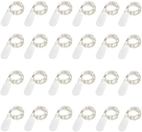 24 Pack Fairy Lights Battery Operated 6.6ft 20 Led Mini String Lights Silver Wire Starry Lights For DIY Wedding Party Festival Halloween Christmas (Cool White) 8 24 Pack Fairy Lights Battery Operated 6.6ft 20 Led Mini String Lights Silver Wire Starry Lights For DIY Wedding Party Festival Halloween Christmas (Cool White) - Image 8