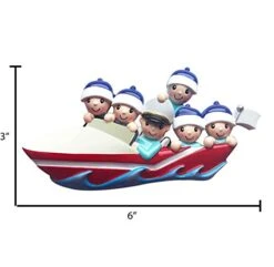 Personalized Family Ornament 2022 - Family Of 6 Christmas Ornament 2022 - Boat Ornament Family Of 6 Boat Christmas Ornament Boat Ornaments For Christmas Tree - Free Customization -Department 56 Shop 41qjbm8oYAL