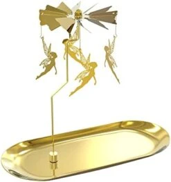 Christmas Spinning Candle Holder,Gold Metal Spinning Flying Deer Tea Lights Candle Holder,Romantic Designed Candlestick Ornament For Wedding Party Christmas Festival Home Decor Gift(Golden) -Department 56 Shop 41qxlKA13L. AC