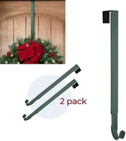 Haute Decor Adapt Adjustable Length Over The Door Wreath Hanger Hook - 2PACK - Strong, Holds Up To 20 Lbs. (Matte Black) -Department 56 Shop 41rLCzwCRIL. AC