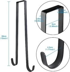 GENERIC Double-Sided Wreath Hook On The Door-Large Wreath For Christmas, Metal Hook Wreath, Front Door Hanger-withKA-50 -Department 56 Shop 41rqqC0njnL