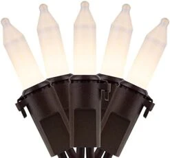 YULETIME Clear Christmas Lights With Brown Wire, 66 Feet 200 Count UL Certified String Lights, Pack Of 2 Sets 33 Ft 100 Count Incandescent Mini Light Set (Clear - Brown Wire) -Department 56 Shop 41s143SBswS. AC