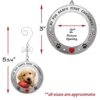 Puppy's First Christmas - 2023 Picture Ornament For Your Fur Baby - 2 Pack - Paw Prints Hearts Dog Bone And Candy Cane Design - New Puppy - Gift/Storage Bag Included