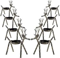 MorTime 8 Pack Christmas Reindeer Tealight Candle Holders, Bronze Finished Metal Tea Light Candleholders, Xmas Deer Holders Set For Table Kitchen Christmas Decorations 11 MorTime 8 Pack Christmas Reindeer Tealight Candle Holders, Bronze Finished Metal Tea Light Candleholders, Xmas Deer Holders Set For Table Kitchen Christmas Decorations -Department 56 Shop 41sJbKGtXDL. AC