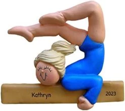 Personalized Gymnastics Ornament For Girl 2022 - Gifts For Gymnasts, Gymnastics Christmas Ornament, Gymnast Ornament, Gymnastics Gifts, Gymnast Gifts - Blue Leotard - Free Customization -Department 56 Shop 41sazUcqQfL. AC