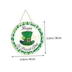 LAPYAPPE Irish Festival Wooden Sign Wooden Coat Hanger Patricks Day Door Hanger Shamrock Shaped Hanging Sign St Patricks Day Hanging Wreath Party Supplies Theme Party Door Hanger Door Sign -Department 56 Shop 41tESZ9QlpL