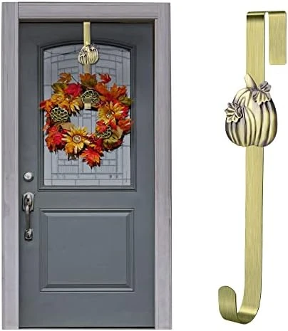 Fovths Metal Wreath Hanger 14.5 Inches Wreath Hook With Pumpkin Interchangeable Icons Wreath Hanger For Front Door Metal Wreath Hook Thanksgiving Autumn Christmas Decorations (Green Bronze, Pumpkin) 6 Fovths Metal Wreath Hanger 14.5 Inches Wreath Hook With Pumpkin Interchangeable Icons Wreath Hanger For Front Door Metal Wreath Hook Thanksgiving Autumn Christmas Decorations (Green Bronze, Pumpkin) - Image 6
