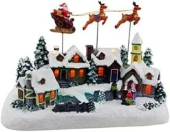 Animated Santa & Reindeer Sleigh Christmas Village - Pre-lit Musical Christmas Village - Perfect Addition To Your Christmas Indoor Decorations & Holiday Displays -Department 56 Shop 41tZFryzdPS. AC