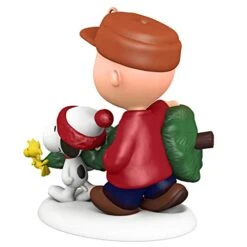 Hallmark Keepsake Christmas Ornament 2020, The Peanuts Gang Charlie Brown, Snoopy And Woodstock The Perfect Tree (1999QXI2791) -Department 56 Shop 41tcCYspABL