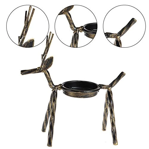 MorTime 8 Pack Christmas Reindeer Tealight Candle Holders, Bronze Finished Metal Tea Light Candleholders, Xmas Deer Holders Set For Table Kitchen Christmas Decorations 2 MorTime 8 Pack Christmas Reindeer Tealight Candle Holders, Bronze Finished Metal Tea Light Candleholders, Xmas Deer Holders Set For Table Kitchen Christmas Decorations - Image 2