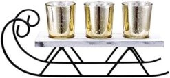 Gorgeous Home Christmas Sled Candlestick Decorative Votive Candle Holders Mercury Glass Tealight Candle Holder For Home Decor (Gold) 13 Gorgeous Home Christmas Sled Candlestick Decorative Votive Candle Holders Mercury Glass Tealight Candle Holder For Home Decor (Gold) -Department 56 Shop 41txRkKxjRL. AC