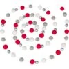 8 Foot Red, White And Gray Wool Felt Ball Pom Pom Garland With Silver Wood Beads - Vintage Christmas Tree Decor Holiday Party Banner Decoration For Wall, Crafts, Kids Room -Department 56 Shop 41ubpwn4nlL