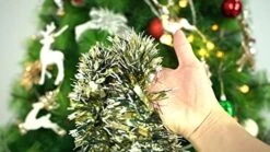 IPEGTOP 26.2ft Christmas Tinsel Garland, Thick Shiny Sparkly Soft Party Halloween Hanging Tinsel Ornaments Ceiling Christmas Tree Decorations, Gold -Department 56 Shop 41unBlQgdFL