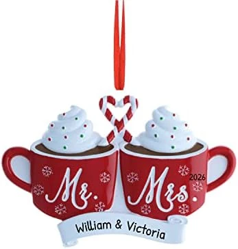 Personalized Christmas Ornaments For Couples - Couples Ornament - Snowman Couple Ornaments For Christmas Tree Mr & Mrs Couple Couples First Christmas Ornament - Free Customization 7 Personalized Christmas Ornaments For Couples - Couples Ornament - Snowman Couple Ornaments For Christmas Tree Mr & Mrs Couple Couples First Christmas Ornament - Free Customization - Image 7
