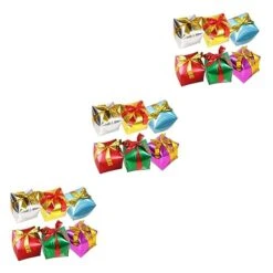 Abaodam 18 Pcs Gift Decor Happy Party Decoration Balloons Present Birthday For Shaped Christmas Foil Aluminum New Large Eve Year Square Cube Balloon