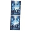 Yardwe 2pcs Skull Hanging Door Curtain Halloween Outdoor Decorations Outdoor Sign Wall Hooks Decorative Hanging Banner Ornament Porch Sign For Halloween Front Door Porch Cover Indoor 3d