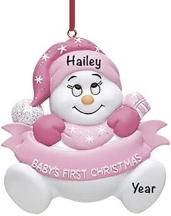 Baby's First Christmas Ornament 2022 – Polyresin Blue Snow Baby Ornaments For Christmas Tree – Baby Boy First Christmas Ornament – Personalized Baby Gifts For Newborn Boys -Department 56 Shop 41v6hijjCeL. AC